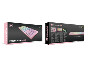 Cougar Vantar-AX Pink RGB Gaming keyboard translucent keycap