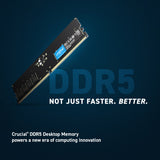 Crucial 32GB (2x16GB) DDR5 UDIMM 4800MHz CL40 Desktop Memory