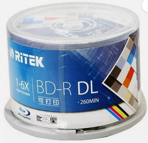 RITEK Blu-Ray BD-R 50GB Disc