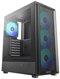 DeepCool CC550 ATX Case, 4 Pre-Installed Fans,USB Type-C