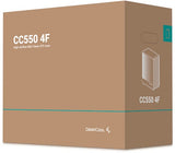 DeepCool CC550 ATX Case, 4 Pre-Installed Fans,USB Type-C