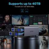 2 BAY SATA HDD ENCLOSURE Unitek USB3.2 Type-C