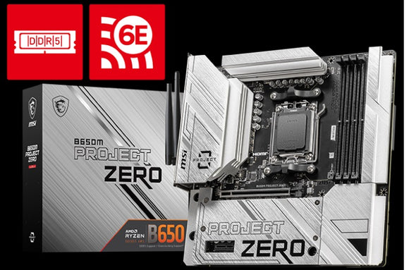 MSI B650M PROJECT ZERO AM5 mATX