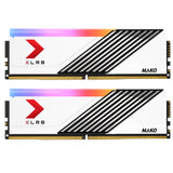 PNY MAKO RGB DDR5 6000MHz 32GB Kit (16Gx2) Desktop RAM INTEL & AM5. WHITE