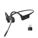 Shokz OpenComm UC Stereo Bone Conduction Headset with Wireless Adapter - Black