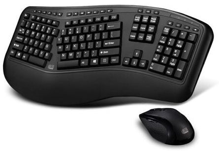 Adesso Wireless Ergonomic Mouse and Keyboard Pack - Worldwide PC Australia