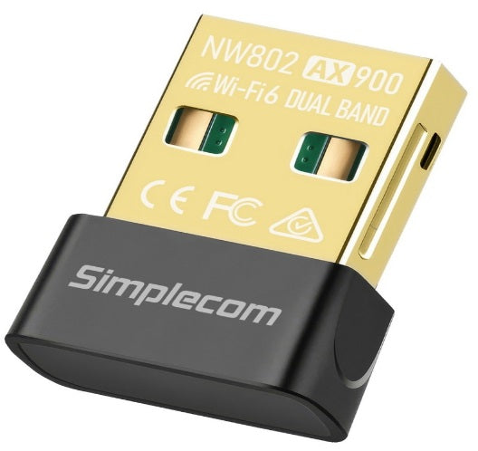 Simplecom AX900 Dual Band Wi-Fi 6 USB Wireless Adapter