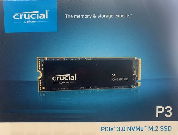 Crucial P3 500GB GEN3 NVMe M.2 SSD