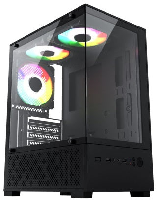 Equites T8 Panoramic View mATX Case RGB & 600w PSU
