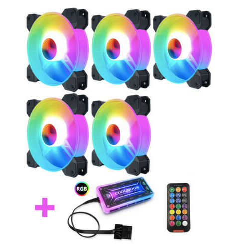 5Pack PC Case Fan RGB 120mm COOLMOON