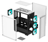 Deepcool CC560 White Tempered Glass 4x Pre-Installed LED Fans Case