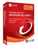 Trend Micro Maximum Security 1 Device, 1 Year Compatible with Windows, iOS, Android, Mac