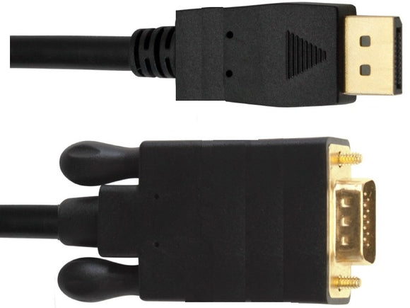 DisplayPort to VGA Cable 2M- Male to Male